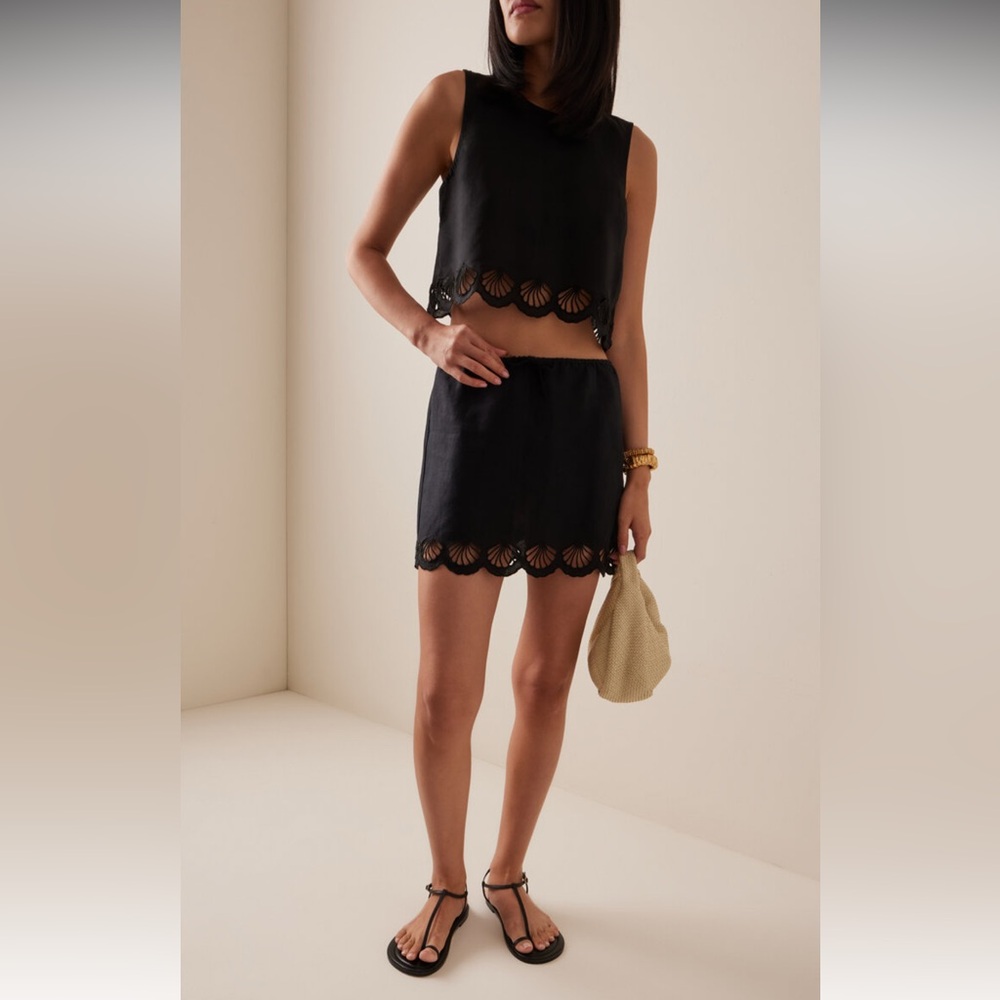 NWT - Onia Air Linen Scallop Mini Skirt